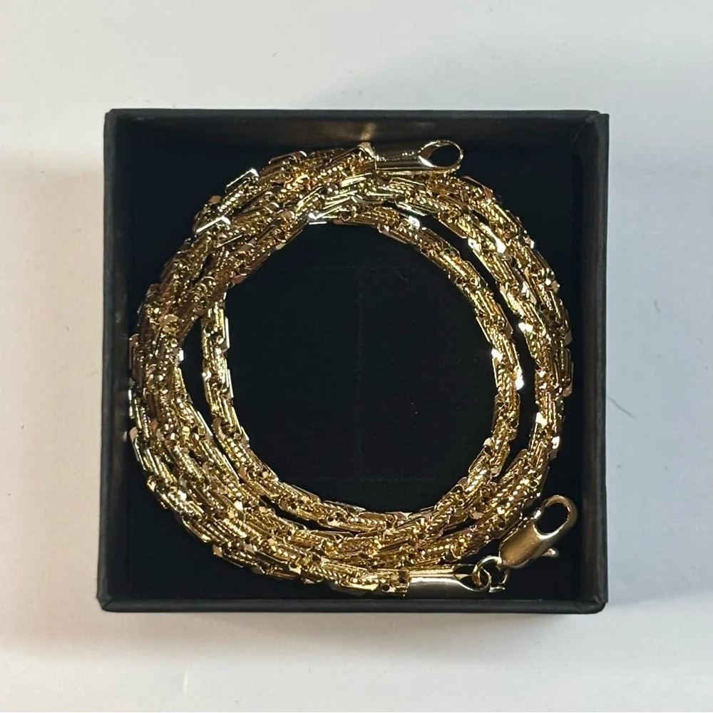 18k yellow gold-plated 18 inch chain
